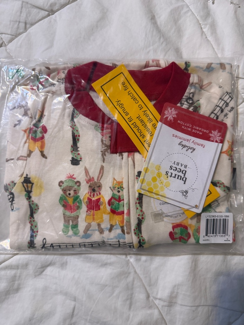 Burt's Bees Baby Holiday Pajamas -  size 18 Months